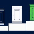 Three cabinet samples side by side showing different construction quality levels