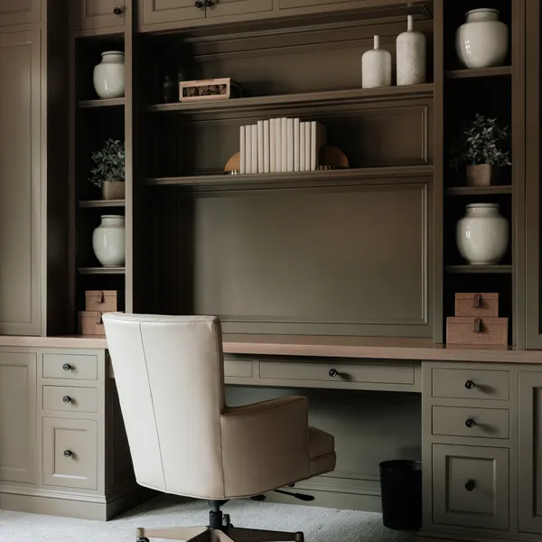 custom home office built-ins